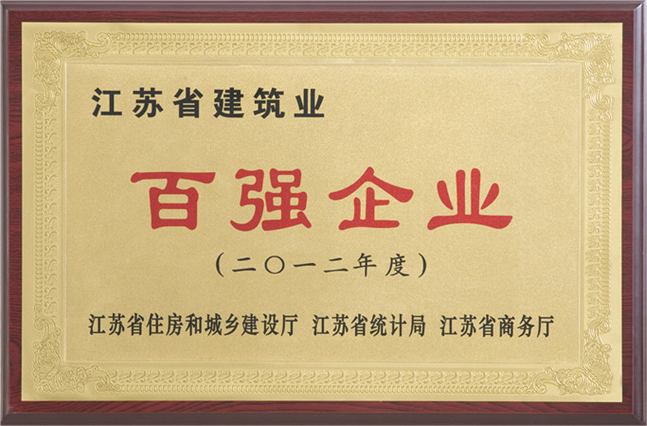 2012年江苏省百强企业